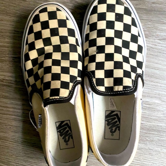 Vans Shoes - Vans, black and off white checkered